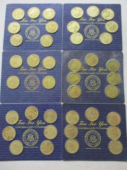 40 - Solid Brass Coin History of U.S. Presidents Medals