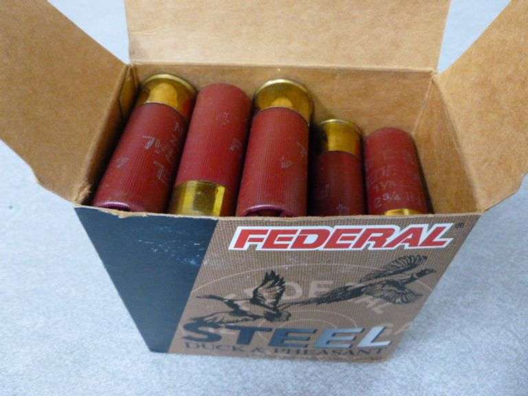 Federal Box Of (22) No. 4 Steel Shotgun Shells