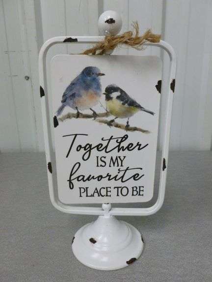 Nice Inspirational Themed Double Sided Metal Mantle Sign - 11.5" H