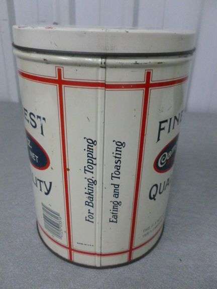 Vintage Campfire Marshmallow Metal Container With Lid - 8.5" H