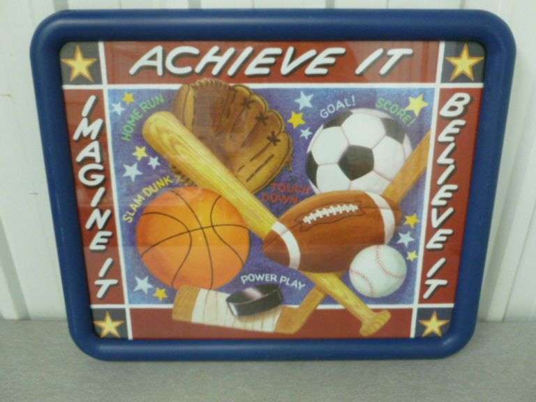 Sports Themed Framed Picture - 18" x 22"