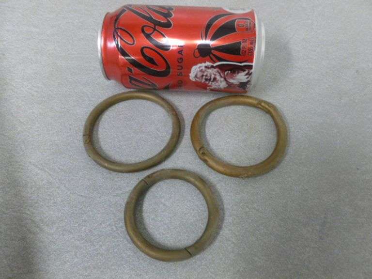 (3) Vintage Brass Bull Rings