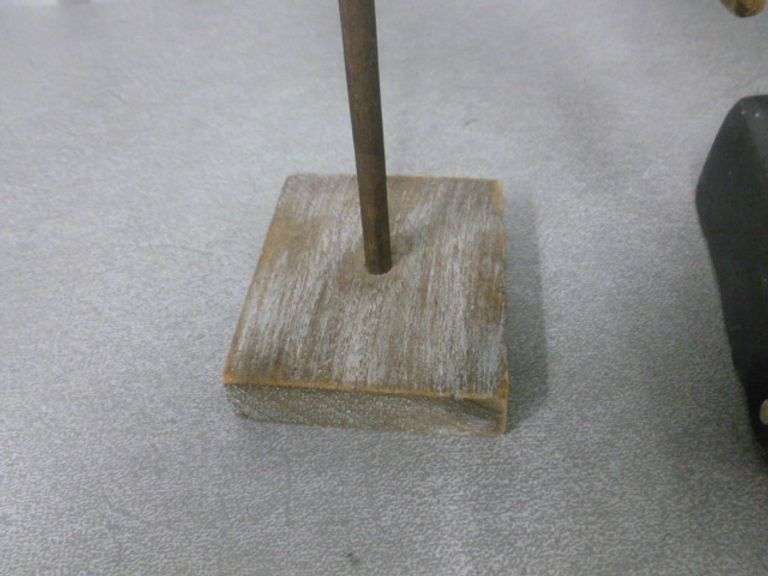 (2) Heron Themed Mantle Decorations - 14" & 26" H