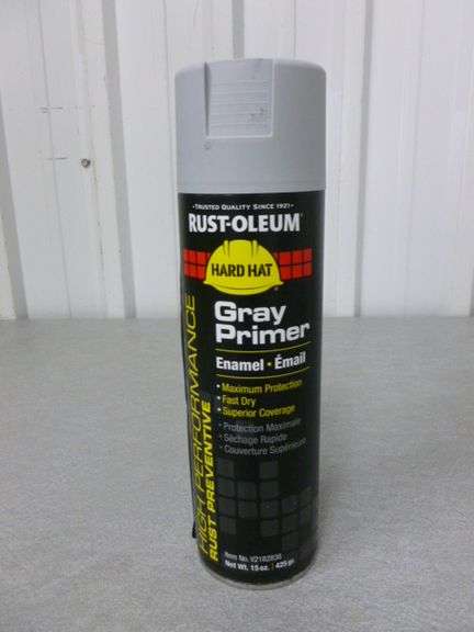 New Rust - Oleum Hard Hat Gray Primer Spray Paint - 15 Oz. Can