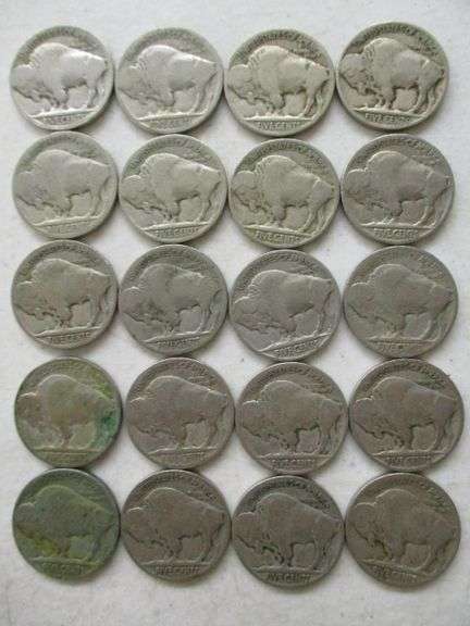 20 - Buffalo Nickels w/Dates