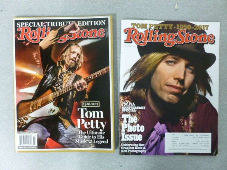 (2) Collectible 2017 Rolling Stone - Tom Petty Themed Magazines