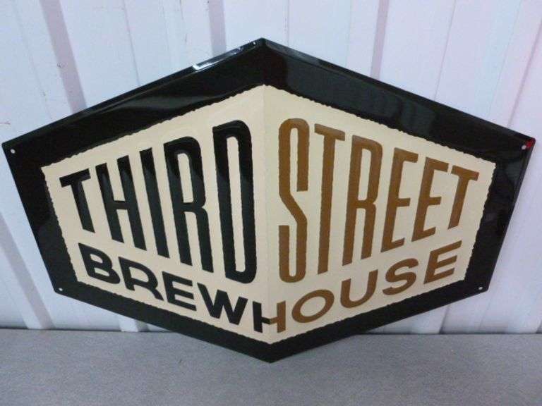 Third Street Brewhouse Embossed Metal Sign - 18" x 23.5"