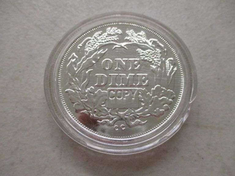Replica Silver Plated 1873-CC Seated Liberty Dime -