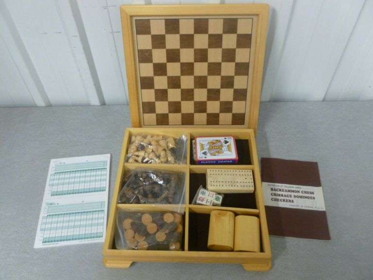 New Wooden Chess / Checkers Game Board