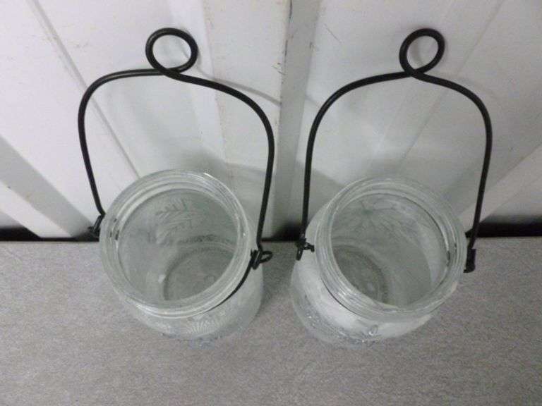 (2) New Jar Themed Candle Lanterns