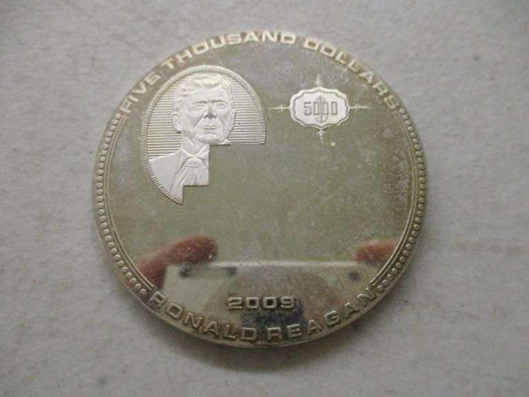 Ronald Reagan $5000 Silver Plated Medal