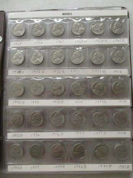 120 - Jefferson Nickels 1965-2010 In Album - Most Uncirculated