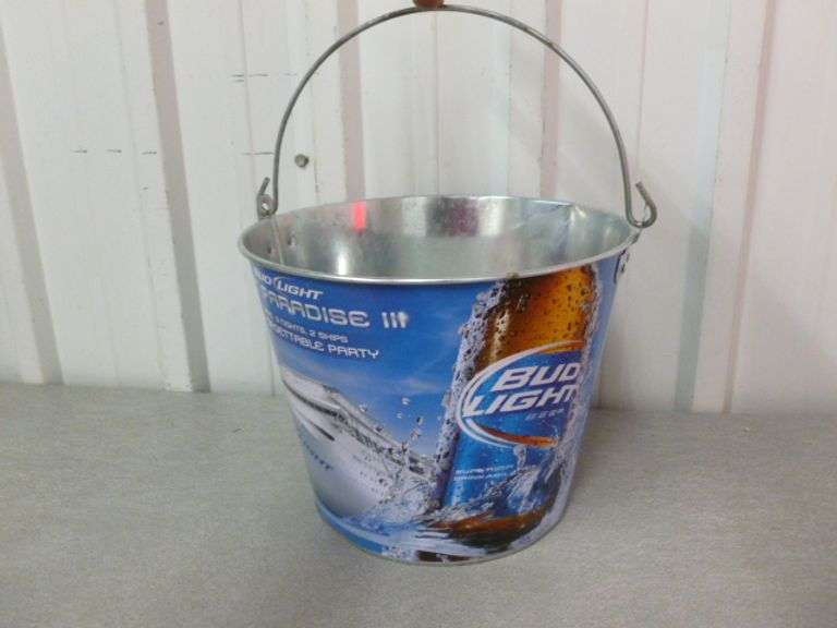 Collectible Bud Light Galvanized Steel Beer Bucket