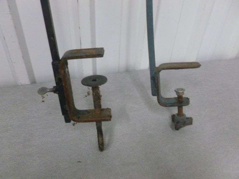 (2) Heavy Duty Patio Rail Mount Shepard's Hooks - 35" L