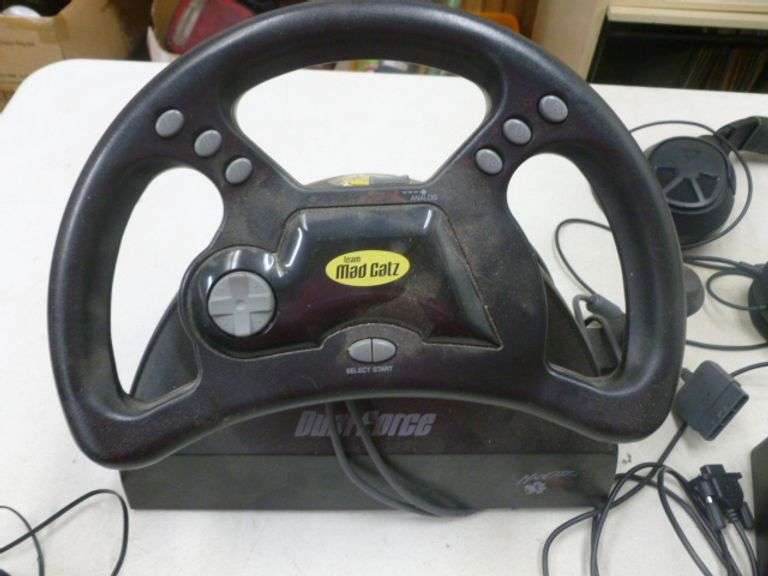 Mad Catz Video Game Race Wheel / Foot Pedals - Turtle Beach Headset