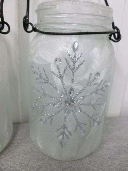 (2) New Jar Themed Candle Lanterns