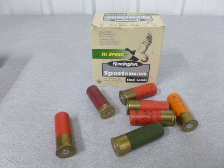 Remington Box Of (9) - 12 Gauge No. 4 Steel / (7) - Mixed Brand 12 Gauge Shells