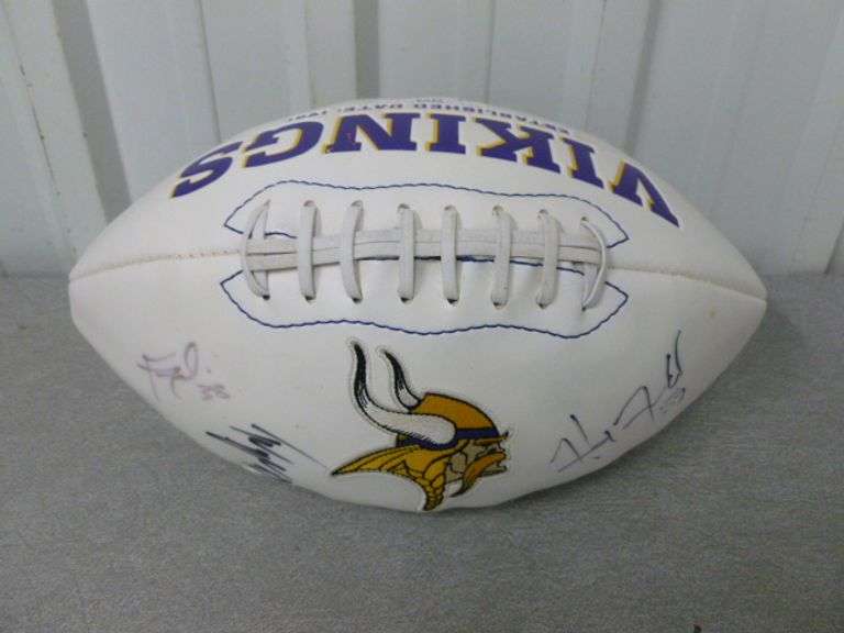 Collectible Minnesota Vikings Football With Several Authentic Autographs