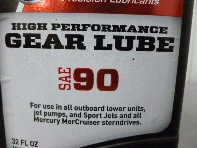 (2) New Mercury SAE 90 - 1 Quart Gear Lube - (1) Partial Container