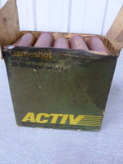 Vintage Activ Full Box Of 25 - 12 Gauge 7 1/2 Shot Shells