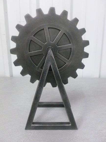 Cast Metal Gear Themed Mantle Decoration - 10.5" H