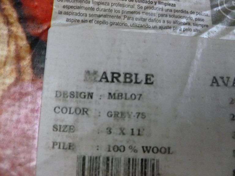Beautiful Large Kaleen Floor Rug - Marble Pattern 95" x 132" L