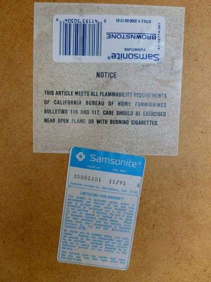 Samsonite Brownstone (5) Piece Card Table & Chair Set