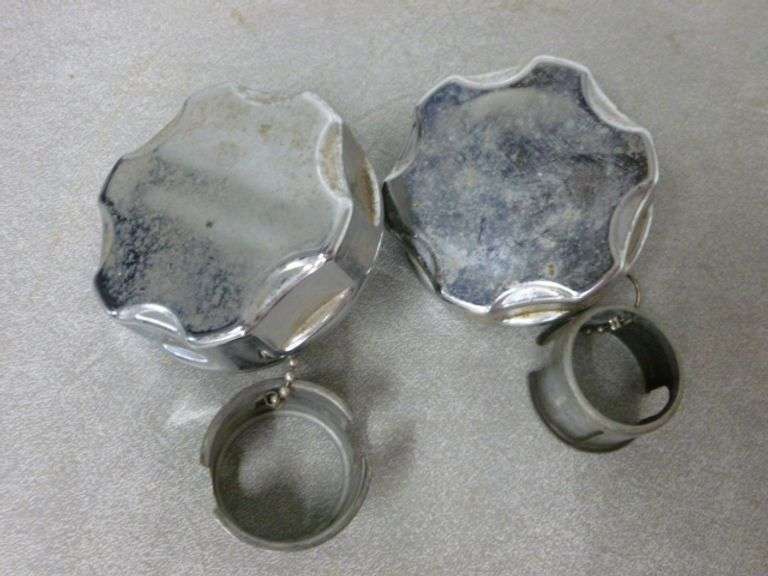 (2) Honda Chrome Plated Metal Gas Cap Assembly's