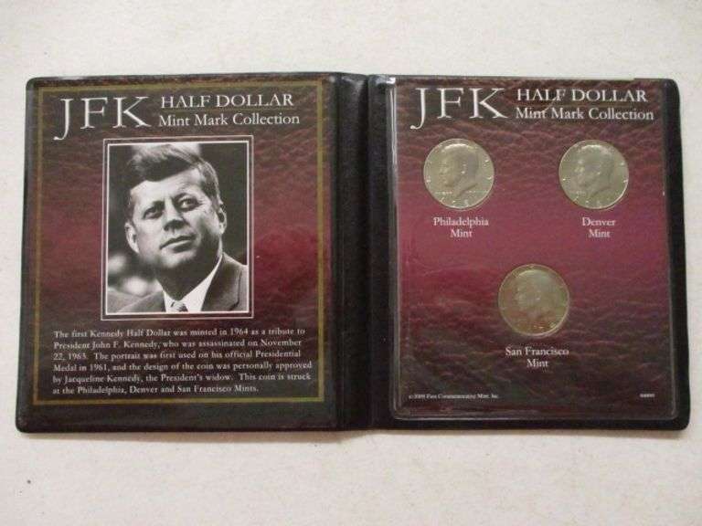 JFK Half Dollar Mint Mark Collection - 1981 P & D, Proof 1974-S