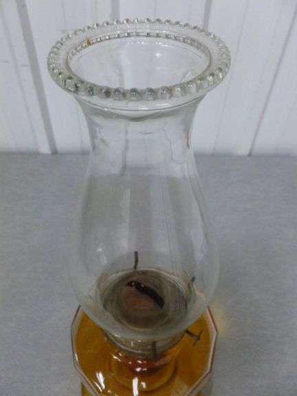 Vintage R&A Risdan Oil Lamp With Chimney - 18.5" H