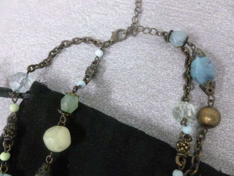 (3) Nice Faux Stone Themed Women's Necklaces