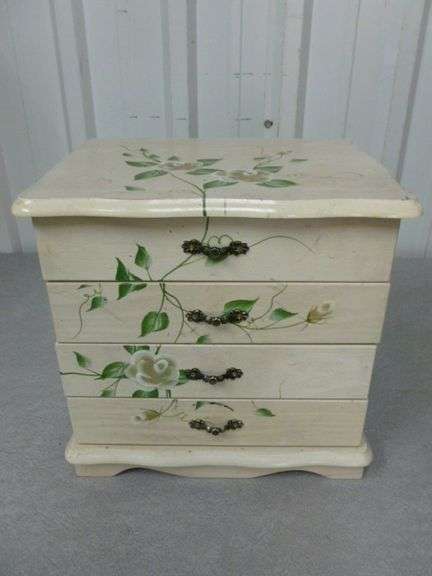 Nice (3) Drawer Wooden Jewelry Box
