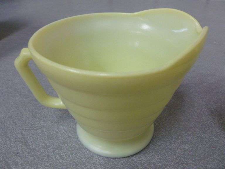 Vintage Frosted Glass Cream & Sugar