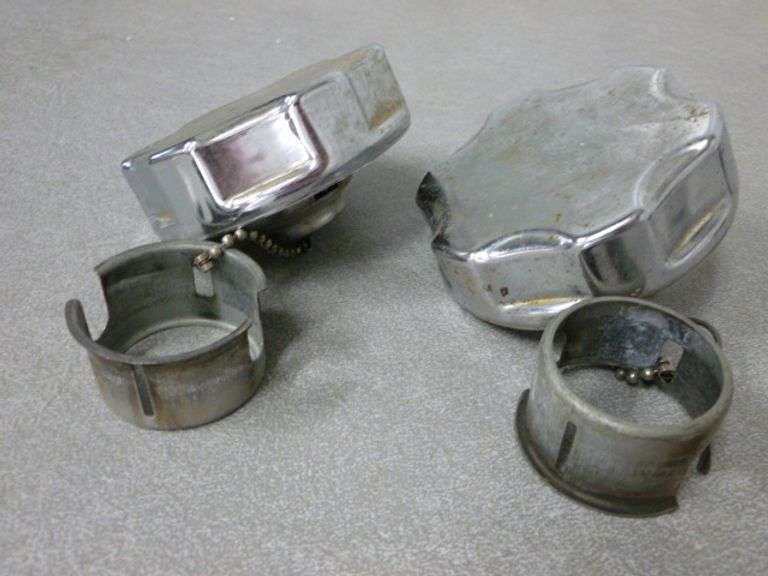 (2) Honda Chrome Plated Metal Gas Cap Assembly's