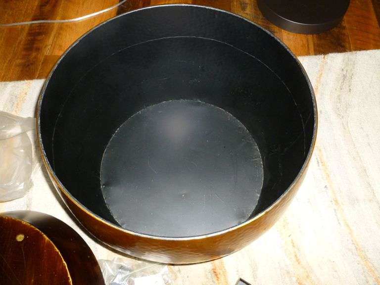 Fashioned Metal End Table with Storage