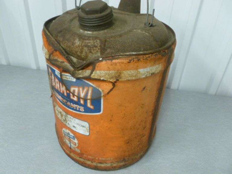 Vintage Farm-Oyl 5 Gallon Metal Oil Can
