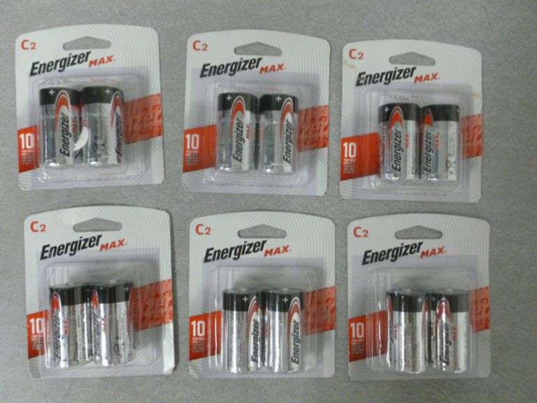 Group Of (6) New Packs Of 2 Energizer C Batteries