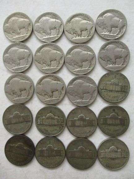 11 - Buffalo & 9 - Silver War Nickels