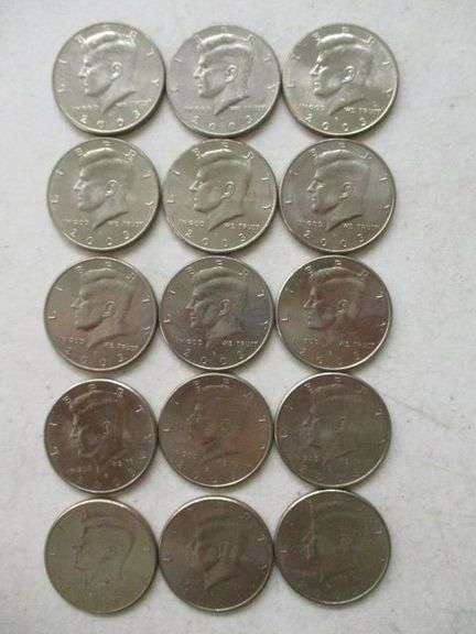 15 - 2003-D Uncirculate Kennedy Half Dollars - Low Mintage