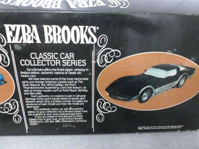 Collectible Ezra Brooks - 1962 Corvette Mako Shark Liquor Decanter with Original Box