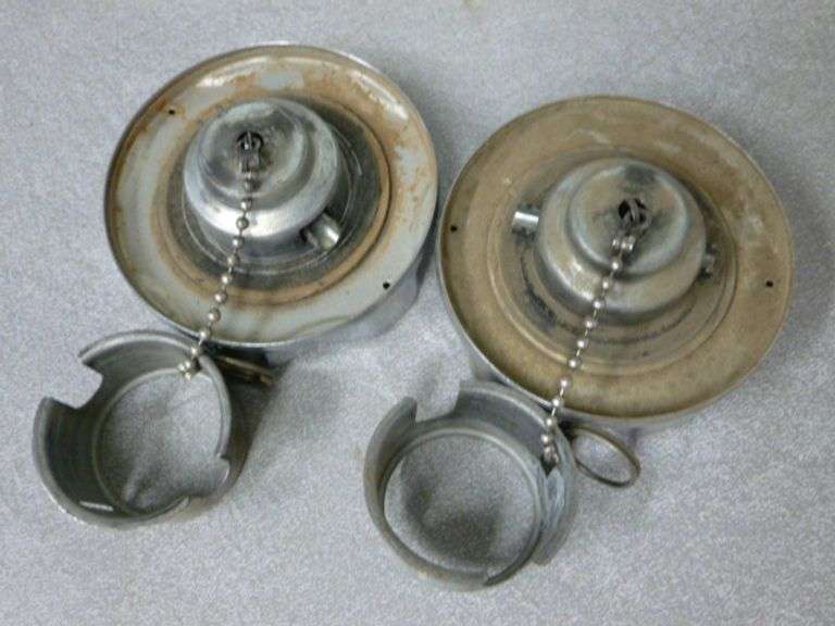 (2) Honda Chrome Plated Metal Gas Cap Assembly's