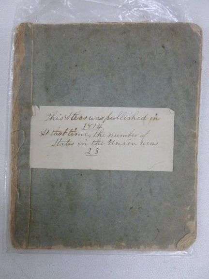 Antique 1814 Atlas To Adams - Geography For School & Academics Use