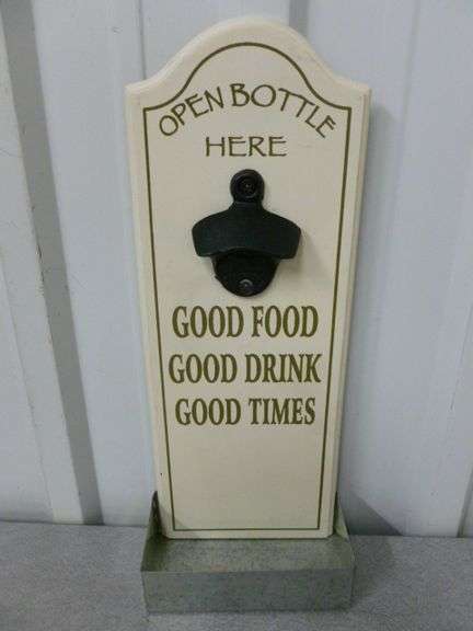 Nice Wooden Drink Themed Sign With Bottle Opener