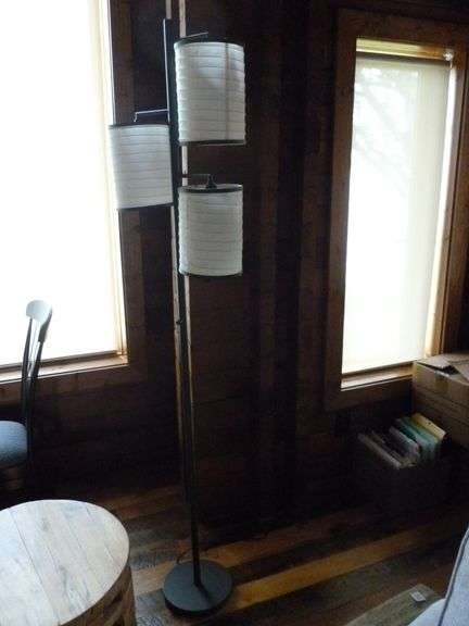 Nice 3-Pod Metal Framed Floor Lamp - 57" H