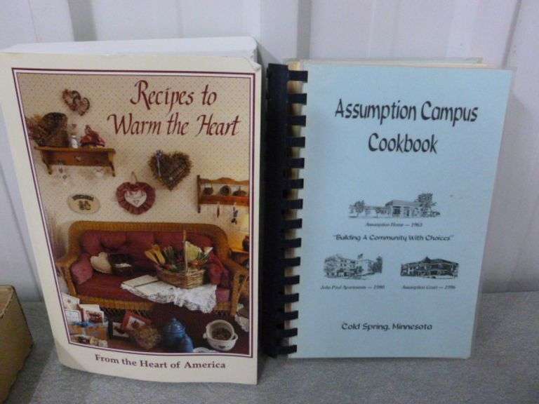 (2) Collector Cookbooks - Assumption Campus Cold Spring / Heart Of America