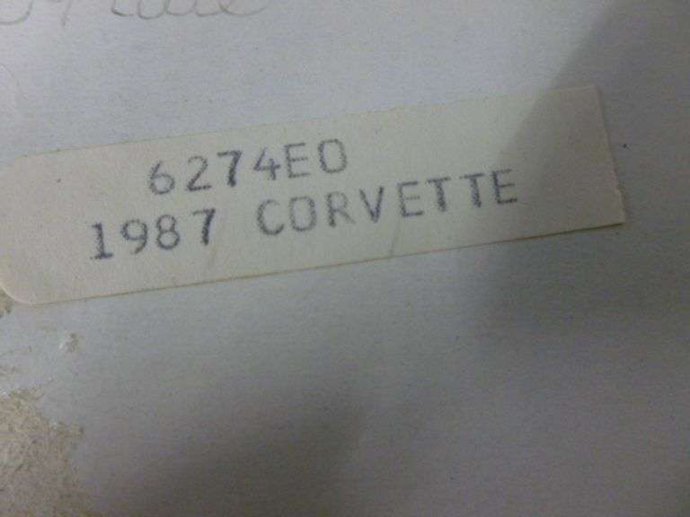 New Collectible 1987 Corvette Dealer Promo Car No. 6274EO
