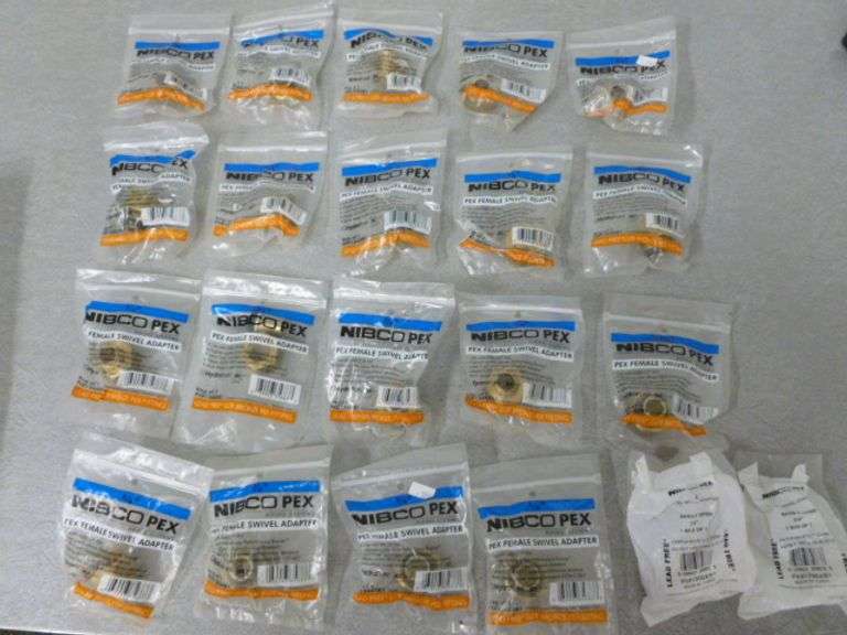 Group Of (21) New Nibco Pex Brass Female Swivel Adaptors