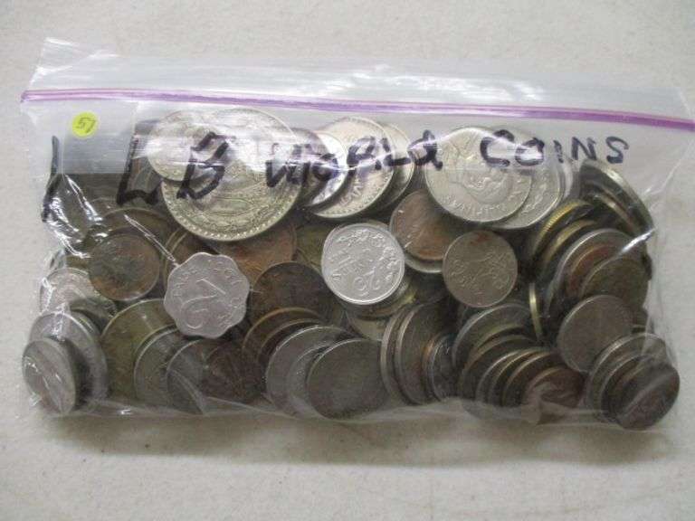 1 Lb. of World/Foreign Coins - Some Are Silver