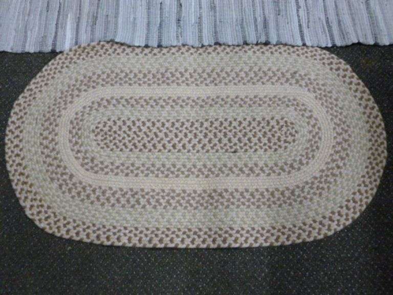 Large Rag Rug / Nice Hand Woven Rug