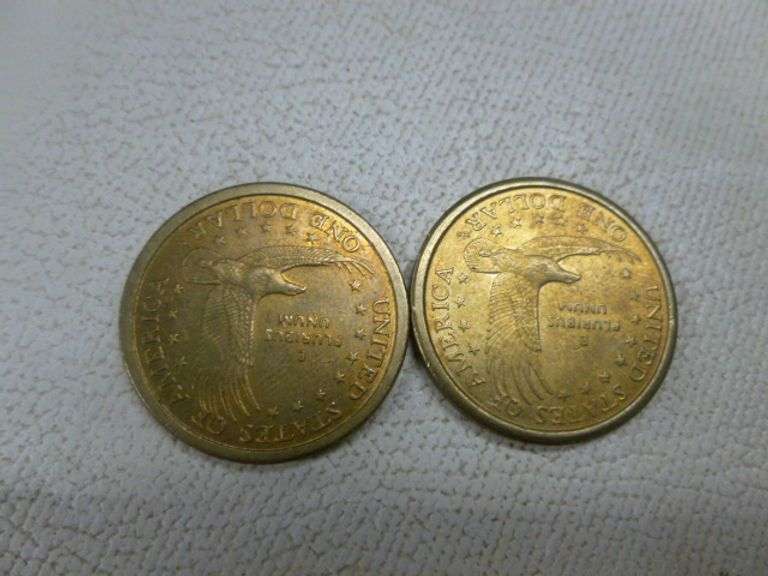 (2) Dollar Coins - 2000 D & 2001 D